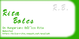 rita bolcs business card